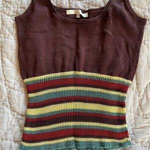 Erica Tanov knit cotton tank sweater medium